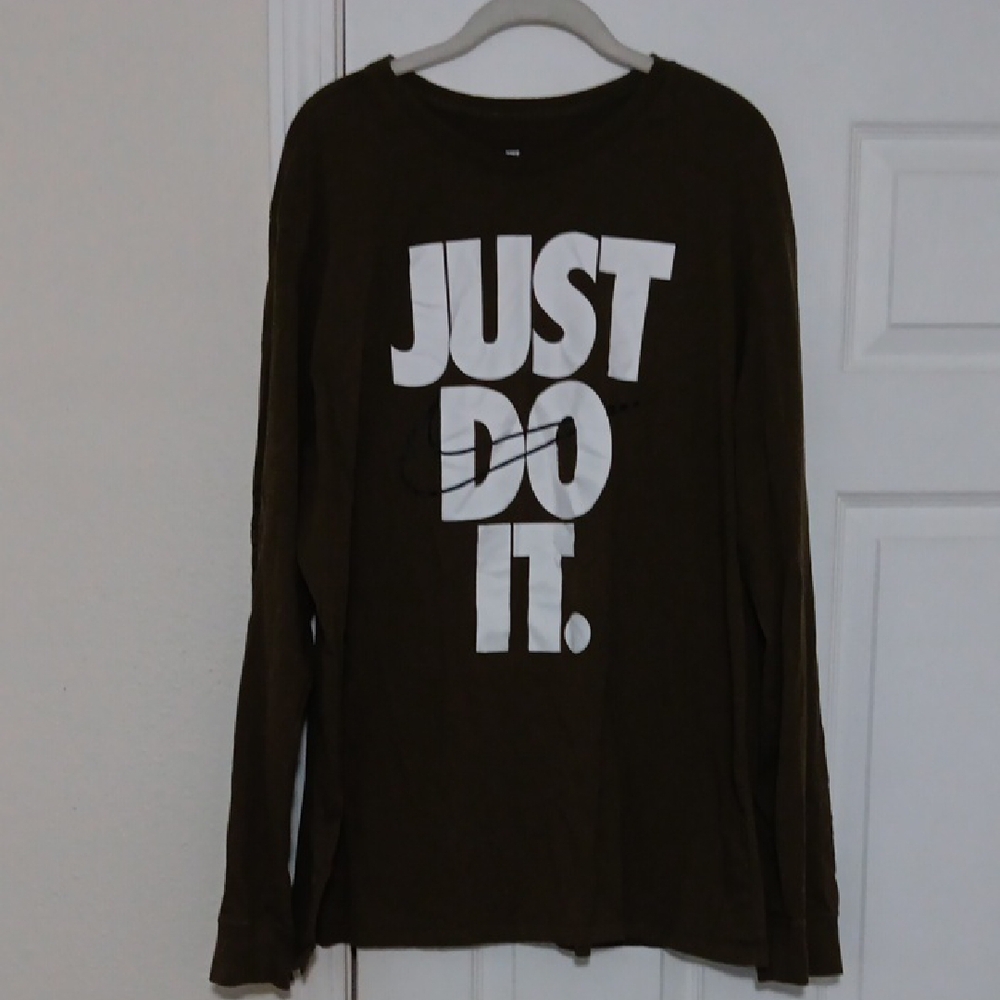 Nike Brown Long Sleeve Tee Just Do It